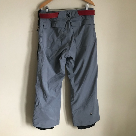 Spyder Team Venom Snow Pants Ski Snowboard Grey Belted Mens Size Medium - Picture 2 of 9